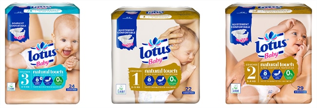 Testez gratuitement les produits Lotus Baby Natural Touch avec Aufeminin