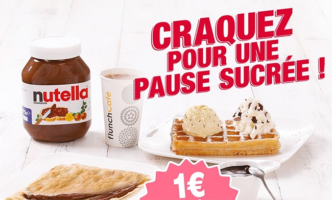 Gaufre ou crêpe au Nutella ou au sucre à petit prix chez Flunch