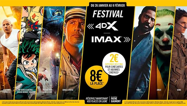 places de ciné 4DX ou IMAX moins chères