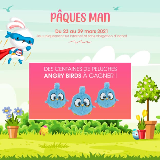 Jeu Cora Pâques : Peluches Angry Birds Les Blues