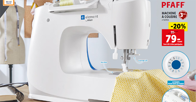 Lidl : Machine à coudre PFAFF en promo (79€ seulement)