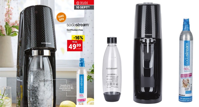 Gazéificateur d’eau Sodastream à petit prix chez Lidl