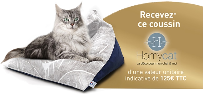 Recevez un pouf offert pour chat avec les croquettes Purina One