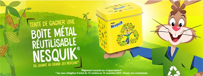 tentez de remporter une boite vintage Nesquik en métal