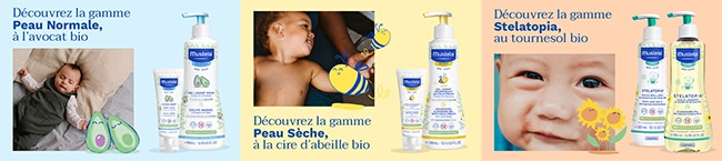 Testez gratuitement la routine de soins Mustela aux ingrédients BIO