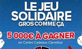 Jeu Solidaire Carrefour : Cartes cadeaux & bons d’achat à gagner
