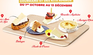 Jeu L'Apéro Camembert des régions Président : kit apéritif et week-end à gagner