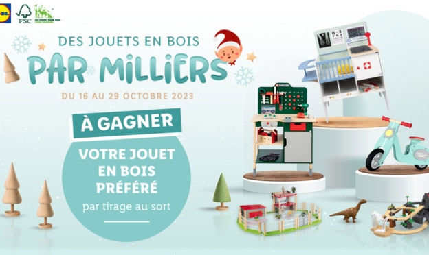 Jeu concours Lidl « Des jouets en bois par milliers »