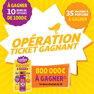 Opération ticket gagnant Auchan : Jeu Le Meilleur 2020