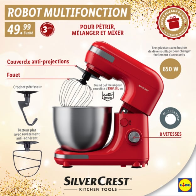 Lidl : Robot multifonction SilverCrest pas cher à 49,99€