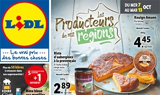 Catalogue Lidl Producteurs de nos régions du 7 au 13 octobre