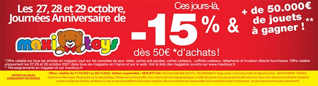 Promotions jouets Maxitoys Noël 2021