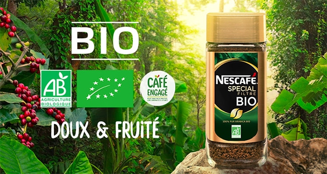 Testez gratuitement le café instantané Nescafé Spécial Filtre Bio aux arômes doux et fruités