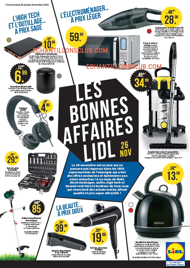 Pas vraiment de Black Friday mais des bonnes affaires à réaliser chez Lidl