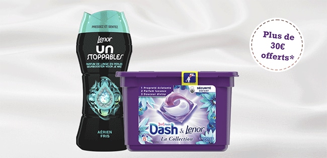 Tentez de gagner un pack Dash Pods & Lenor Unstoppables avec Envie de Plus