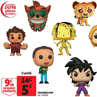 Bon plan promo Auchan : Figurines Funko POP à 5€