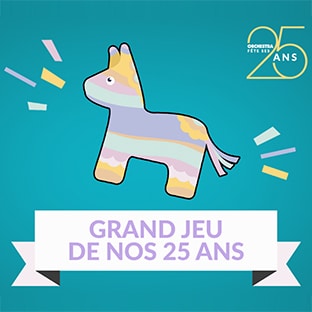 Jeu 25 ans Ochestra : 1 an de shopping et 2’675 cadeaux