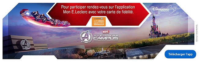 jeu Disneyland Leclerc sur l’appli Mon E.Leclerc