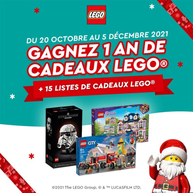 Jeu Noël magique LEGO : 1 an de cadeaux et 60 boîtes à gagner