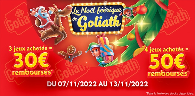 Offre de remboursement Jeux Goliath : Jusqu’à 50€ d’économie