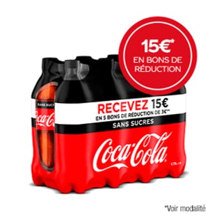 ODR Coca-Cola : 15€ en bons de réduction