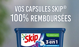 ODR Skip : Capsules de lessive gratuites car 100% remboursées