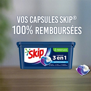 ODR Skip : Capsules de lessive gratuites car 100% remboursées