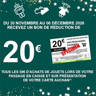 Auchan : Bon offert pour l'achat de jouets