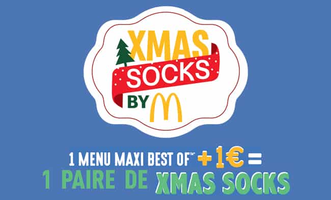 Opération Xmas Socks de Noël McDonald's