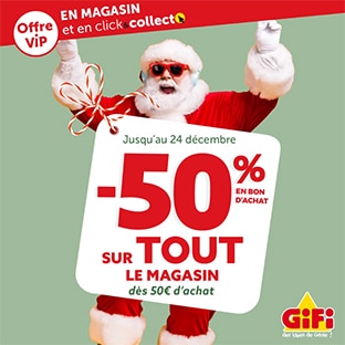 Promo GiFi : -50% en bon d’achat sur tout le magasin