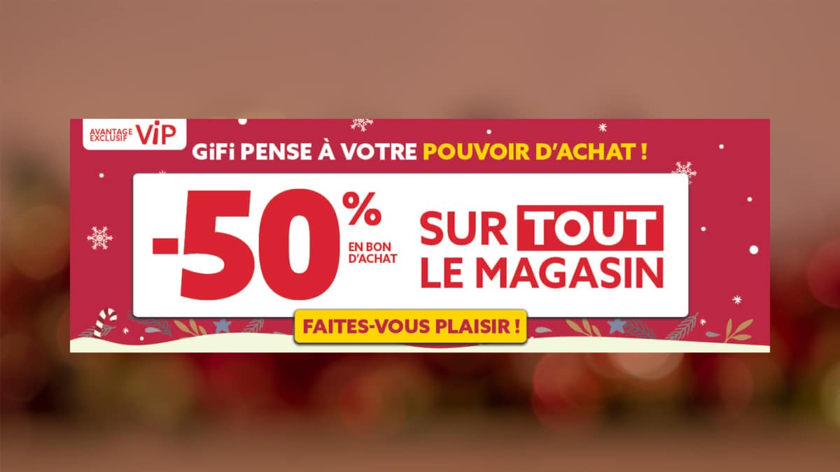 Promo GiFi : -50% en bon d’achat sur tout le magasin