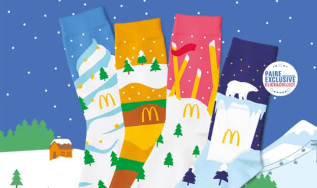 McDo : menu Maxi Best-of +1€ = Chaussettes Xmas Socks offertes