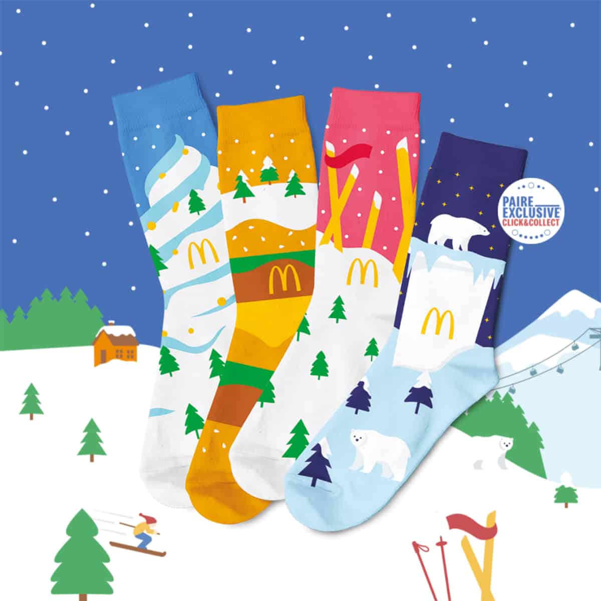 Chaussettes Mcdo Noel 2025 Les Chaussettes Mcdo à 1 € Pour Un Menu Best-of Acheté 8 McDo : Chaussettes XMAS Socks à 1€ avec menu Maxi Best-of