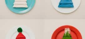 Astuce : Pliez vos serviettes de table en forme de sapin de Noël