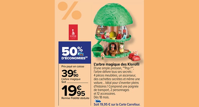 Arbre magique Klorofil de Vulli à moindres frais chez Carrefour