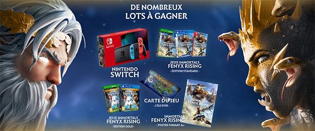 Tentez de gagner une console Switch ou un cadeau Immortals Fenyx Rising avec Fnac