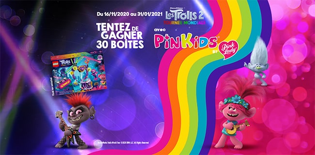 Remportez votre boîte LEGO Trolls avec le jeu Pinkids
