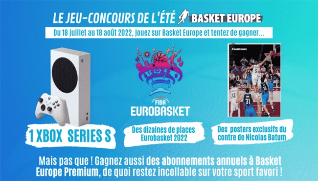 Les cadeaux à gagner au jeu Basket Europe