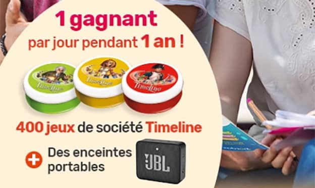 Jeu Bordas : enceintes JBL et jeux Timeline à gagner