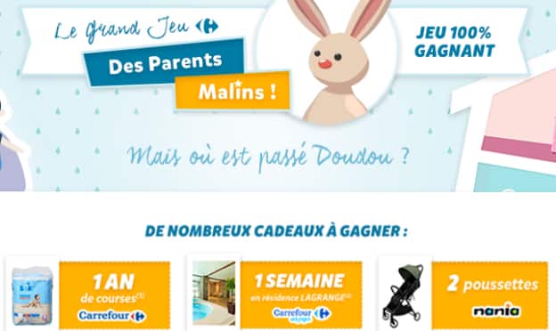 Jeu des Parents Malins Carrefour : Instants gagnants et tirage au sort