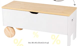 Promo Lidl : Coffre à jouets moins cher