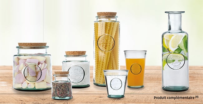 Produits en verre 100% recyclé et recyclable Re-Generation