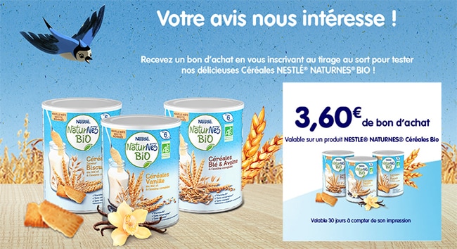 Testez les céréales Bio NaturNes de Nestlé