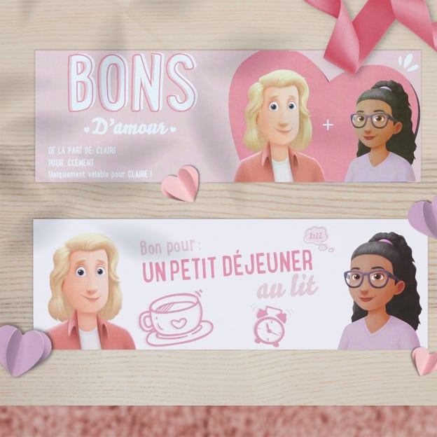 Cadeau Hourra Héros : Bon d’amour St Valentin gratuits