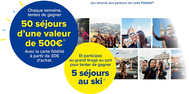 cadeaux du jeu concours Carte Blanche de Carrefour