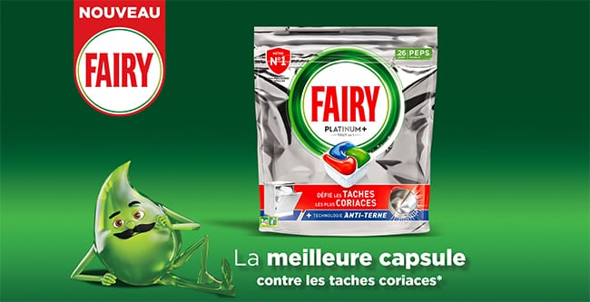 Testez gratuitement les capsules pour lave-vaisselle PEPS Platinium+ Fairy avec TRND