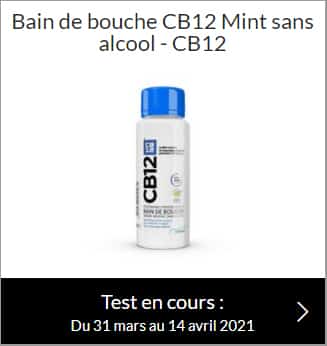 testez le bain de bouche CB12 Menthe sans alcool