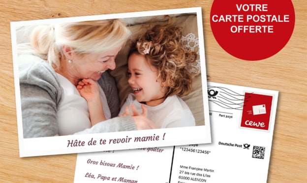 Bon plan Cewe : Carte postale personnalisable gratuite