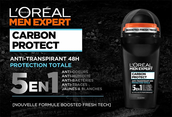 Testez le déodorants Carbon Protect de L’Oréal Men Expert avec Sampleo