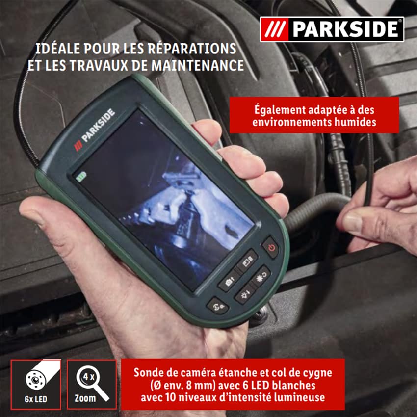 Lidl Caméra d’inspection Parkside pas chère à 44,99€